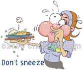 sneeze on food cartoon