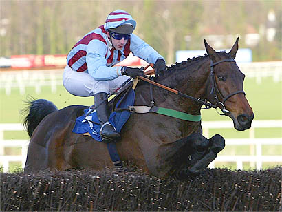 Jim Culloty rides Best Mate to victory in the Ericsson Chase at Leopardstown /Getty