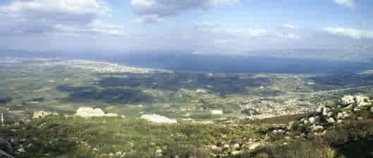 Panorama from Acrocorinth, looking north towards Perachora Peninsula